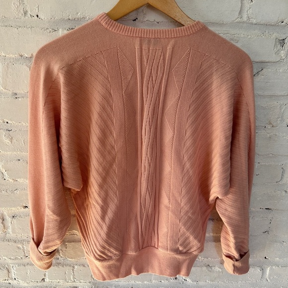 Rodier Paris Vintage Pink Wool Blend Sweater Oversized Fit M/L - Picture 2 of 7